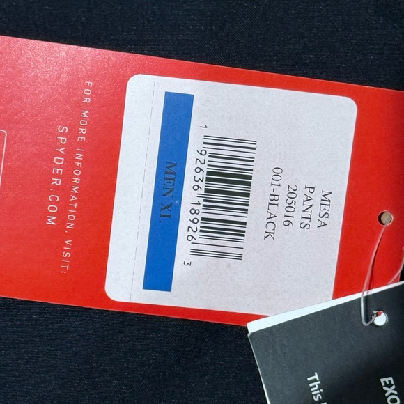 *NWT* Spyder Men's Mesa Insulated Ski Snow Pants (Black,XL) - Picture 9 of 12